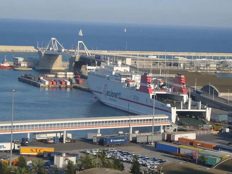 Trasmediterranea ferry in Barcelona harbour